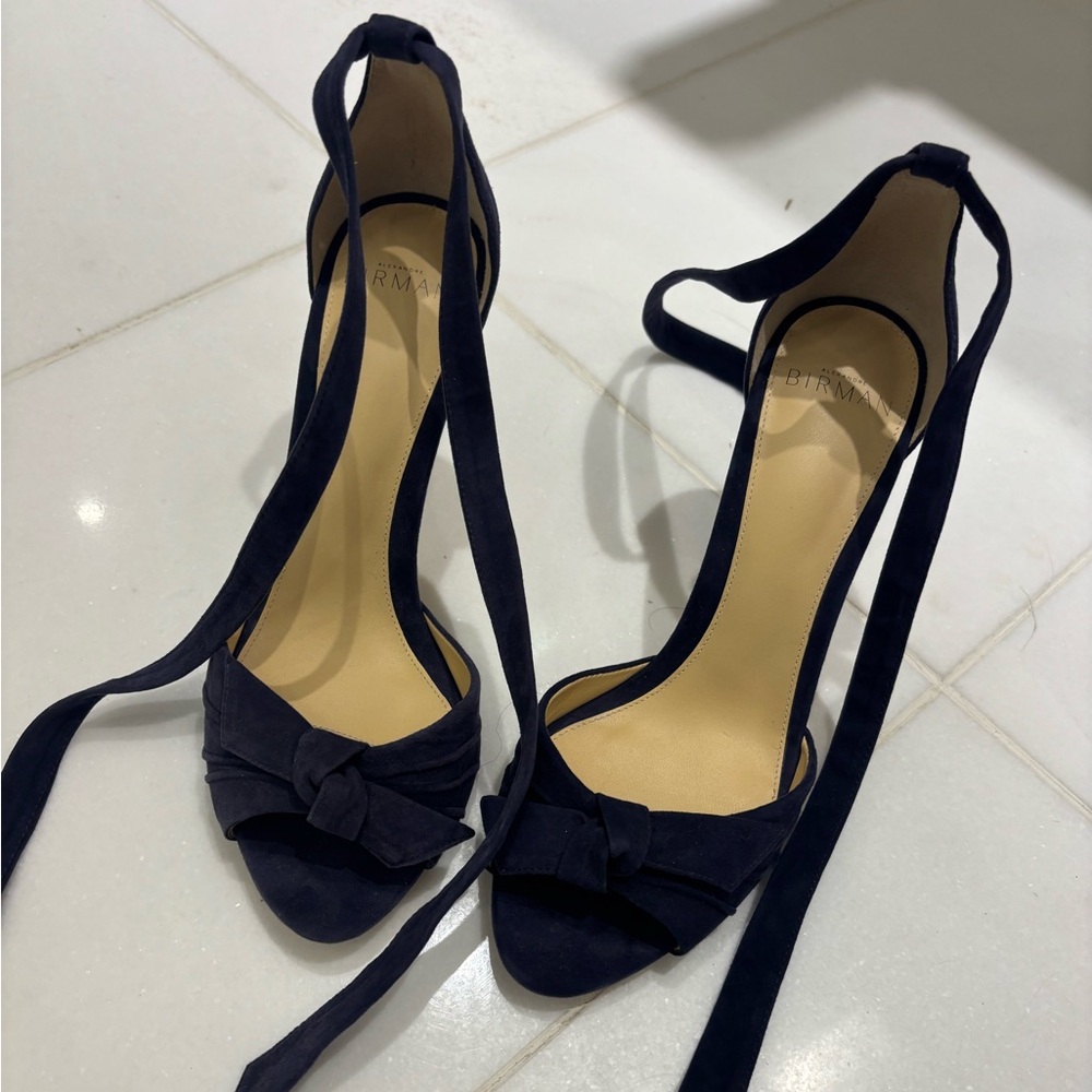 Alexandre Birman Navy Strappy Heels